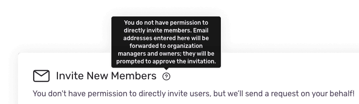 Permissions for inviting users