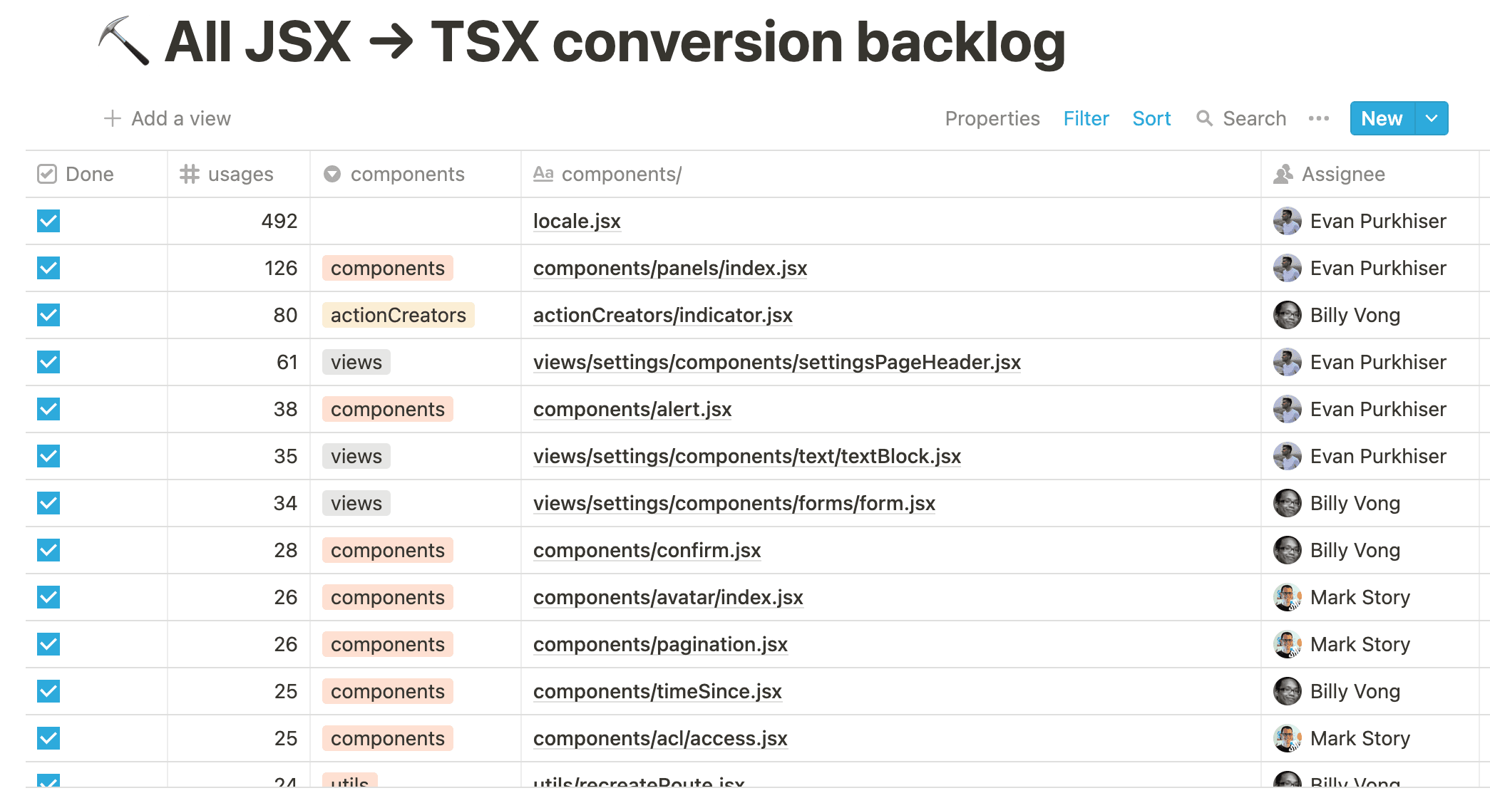 Notion doc to track conversion