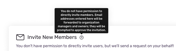 Permissions for inviting users